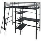 Cama con colchón Negro 200 x 90 cm Metal