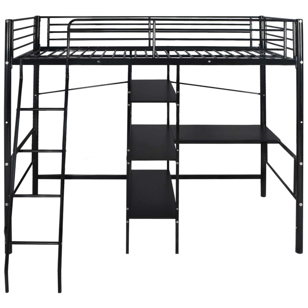 Cama con colchón Negro 200 x 90 cm Metal