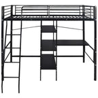 Cama con colchón Negro 200 x 90 cm Metal