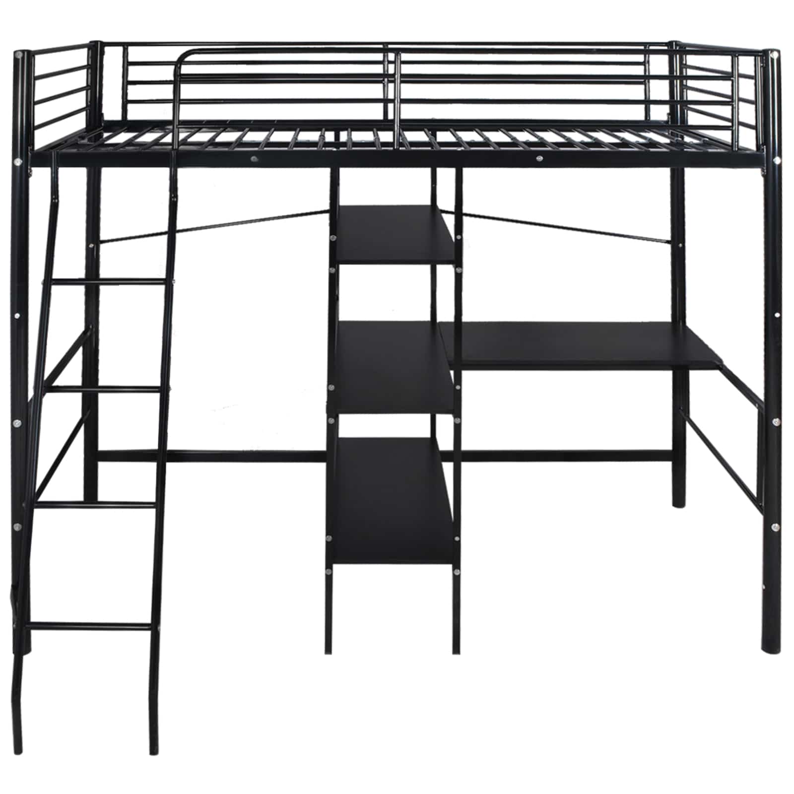 Cama con colchón Negro 200 x 90 cm Metal