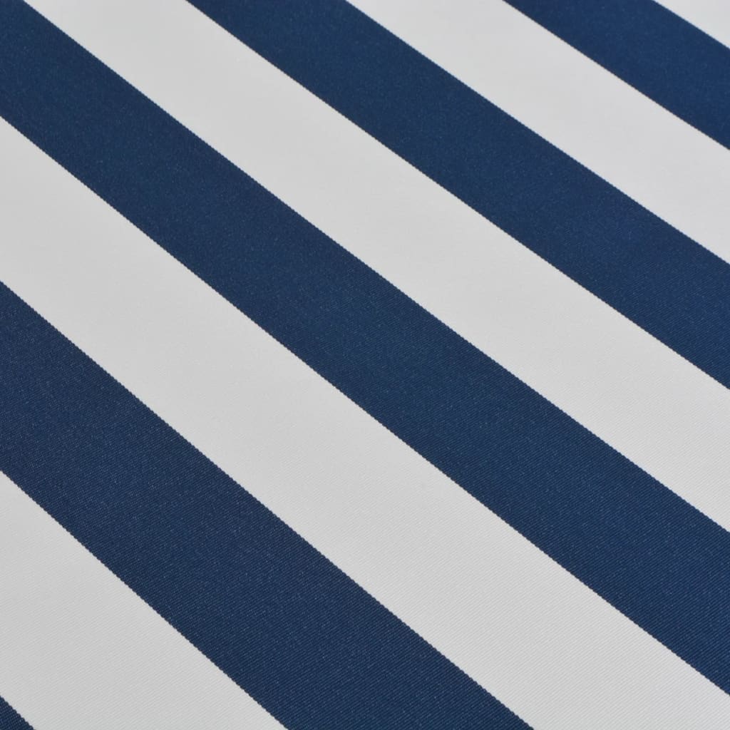 Toldo plegable de operación manual 500 cm azul y blanco