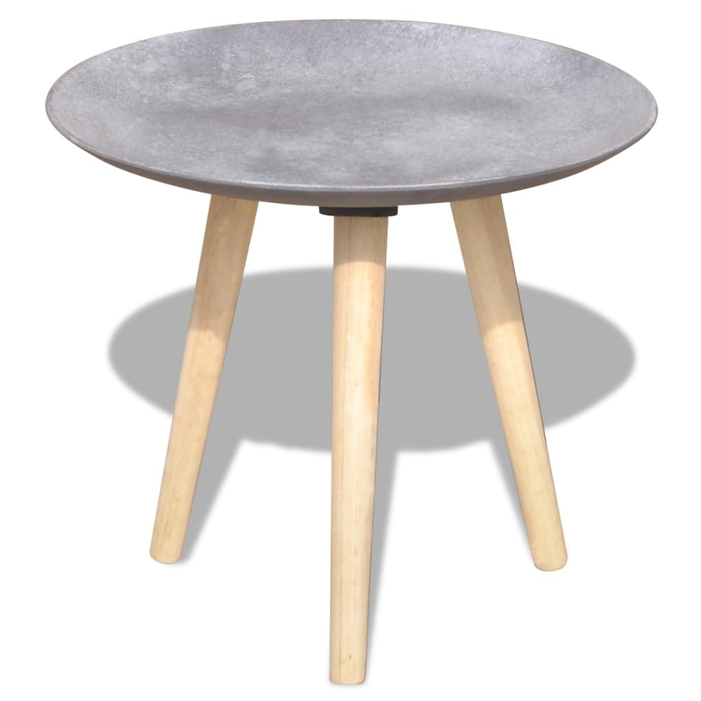 Mesa auxiliar/mesa de centro 2 uds gris hormigón 55 cm&44 cm