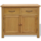 Aparador de madera maciza de roble 90x33,5x83 cm