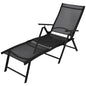 Tumbona plegable de aluminio negra
