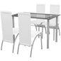 Conjunto de Sala de Jantar de Cinco Peças em Couro Artificial Branco