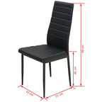 Conjunto de mesas y sillas de comedor de cinco piezas negro