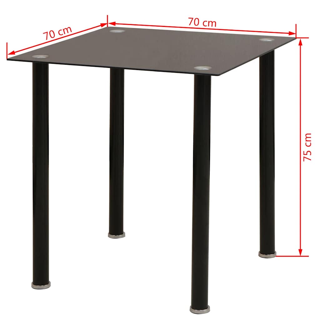 Conjunto de mesas y sillas de comedor de cinco piezas negro