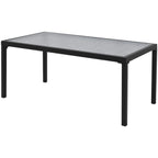 Set de muebles de jardín 4 piezas textilene negro