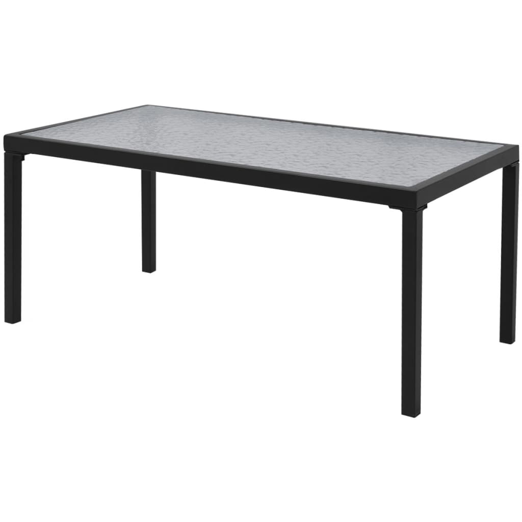 Set de muebles de jardín 4 piezas textilene negro