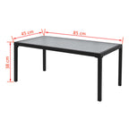 Set de muebles de jardín 4 piezas textilene negro