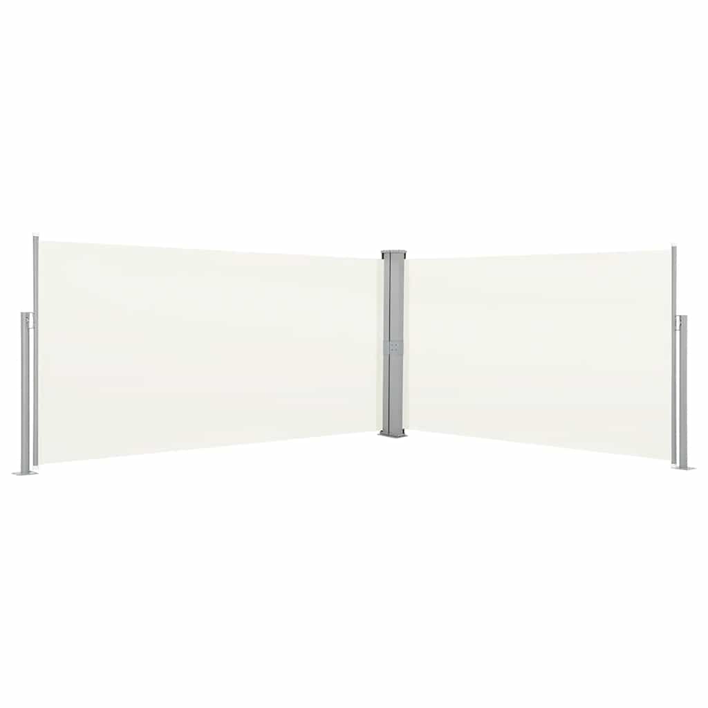 Toldo lateral retráctil color crema 160x600 cm