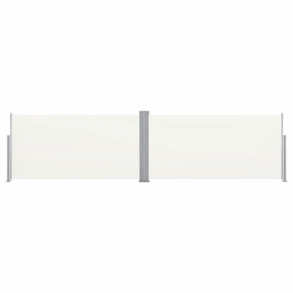 Toldo lateral retráctil color crema 160x600 cm