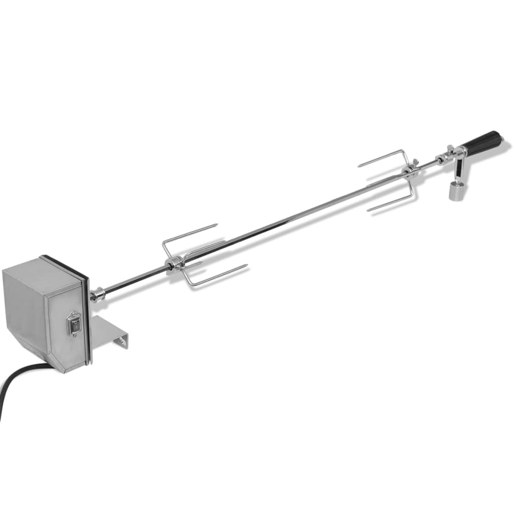 Espetón para asados y barbacoa con motor acero 1000 mm
