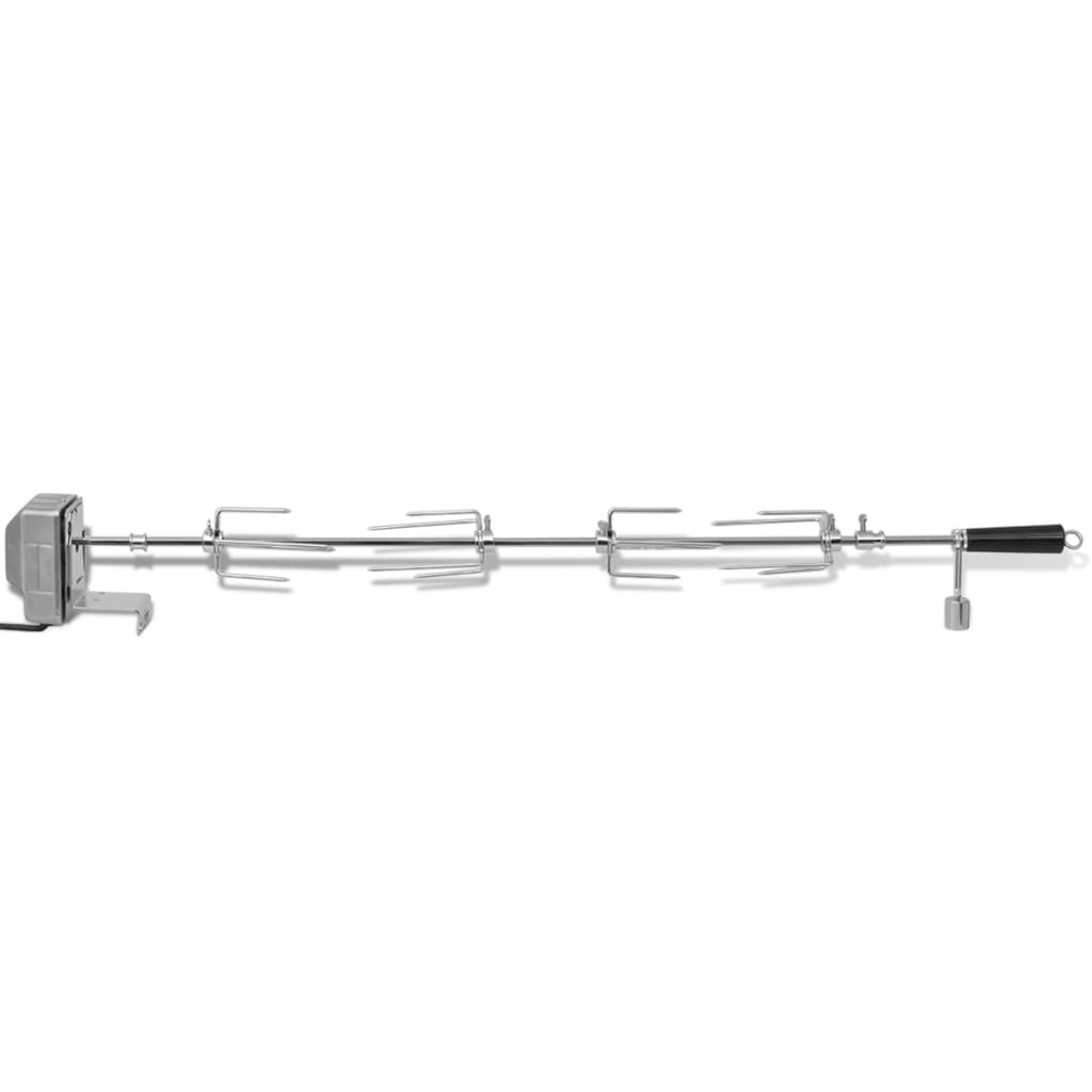 Espetón para asados y barbacoa con motor acero 1000 mm