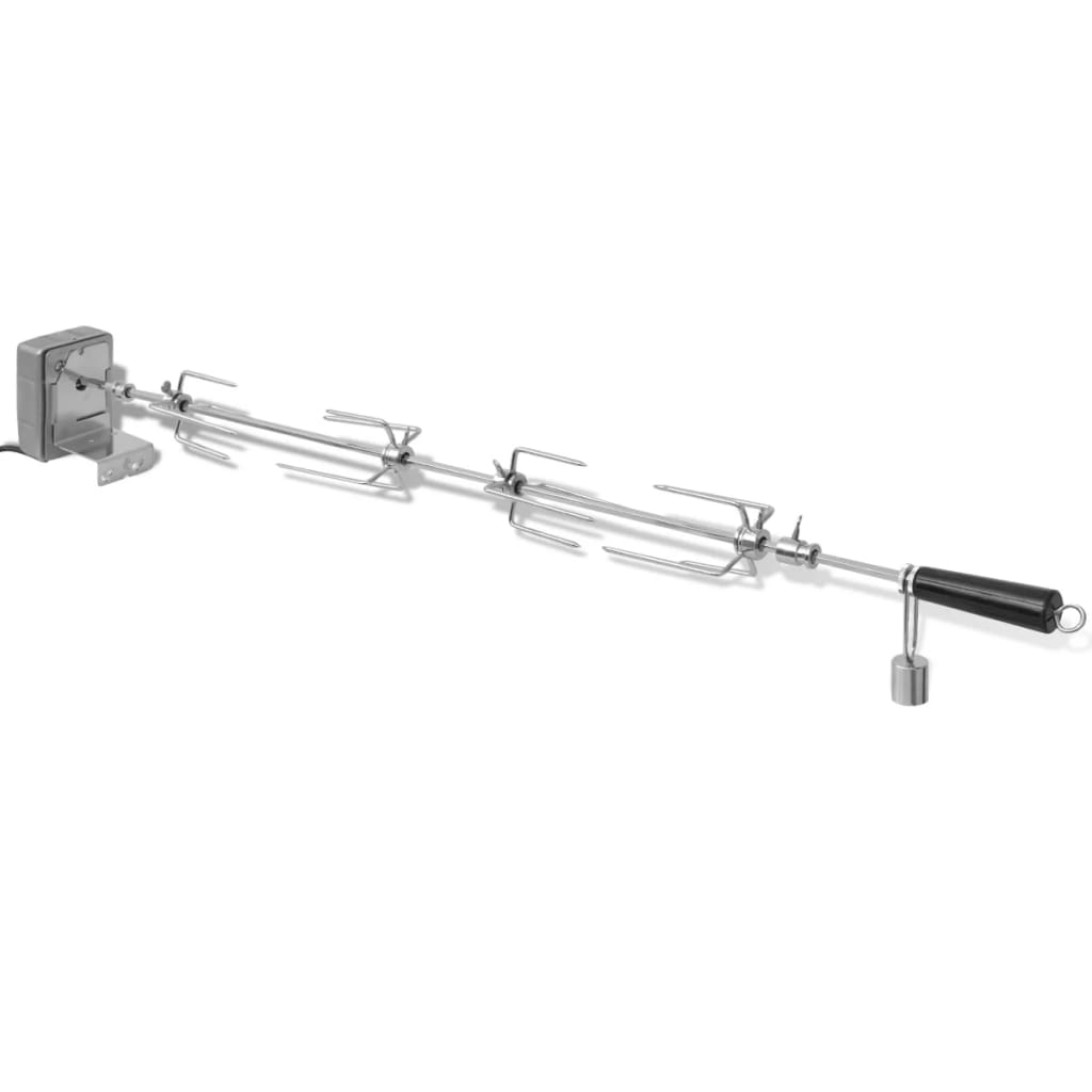 Espetón para asados y barbacoa con motor acero 1000 mm