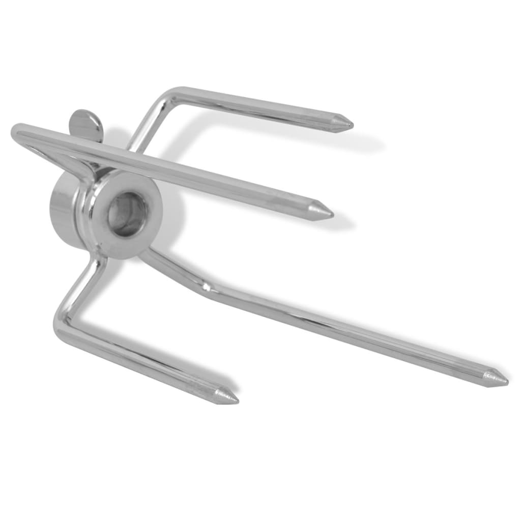 Horquilla para espetón de asado/barbacoa acero 2 uds