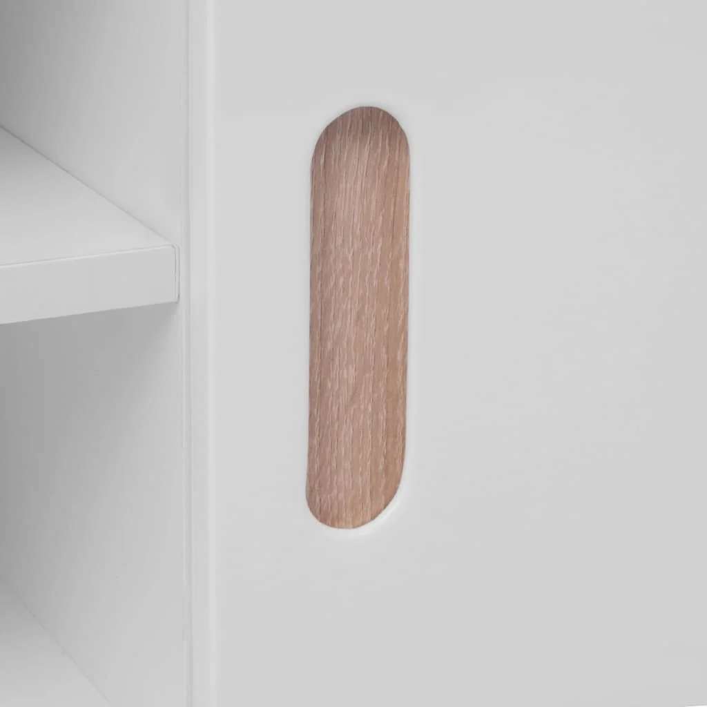 Mueble para TV MDF blanco brillante 150x35x48,5 cm