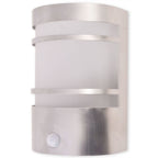 Lámpara de pared para exterior con sensor de acero inoxidable