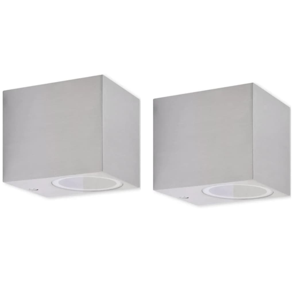 Lámparas de pared cúbicas para exteriores 2 piezas