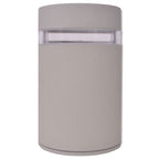 Aplique de pared de exterior semicilíndrico gris aluminio