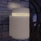 Semi-cylindrical gray aluminum outdoor wall light