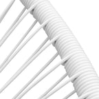 Mecedora de exterior ratán sintético blanco