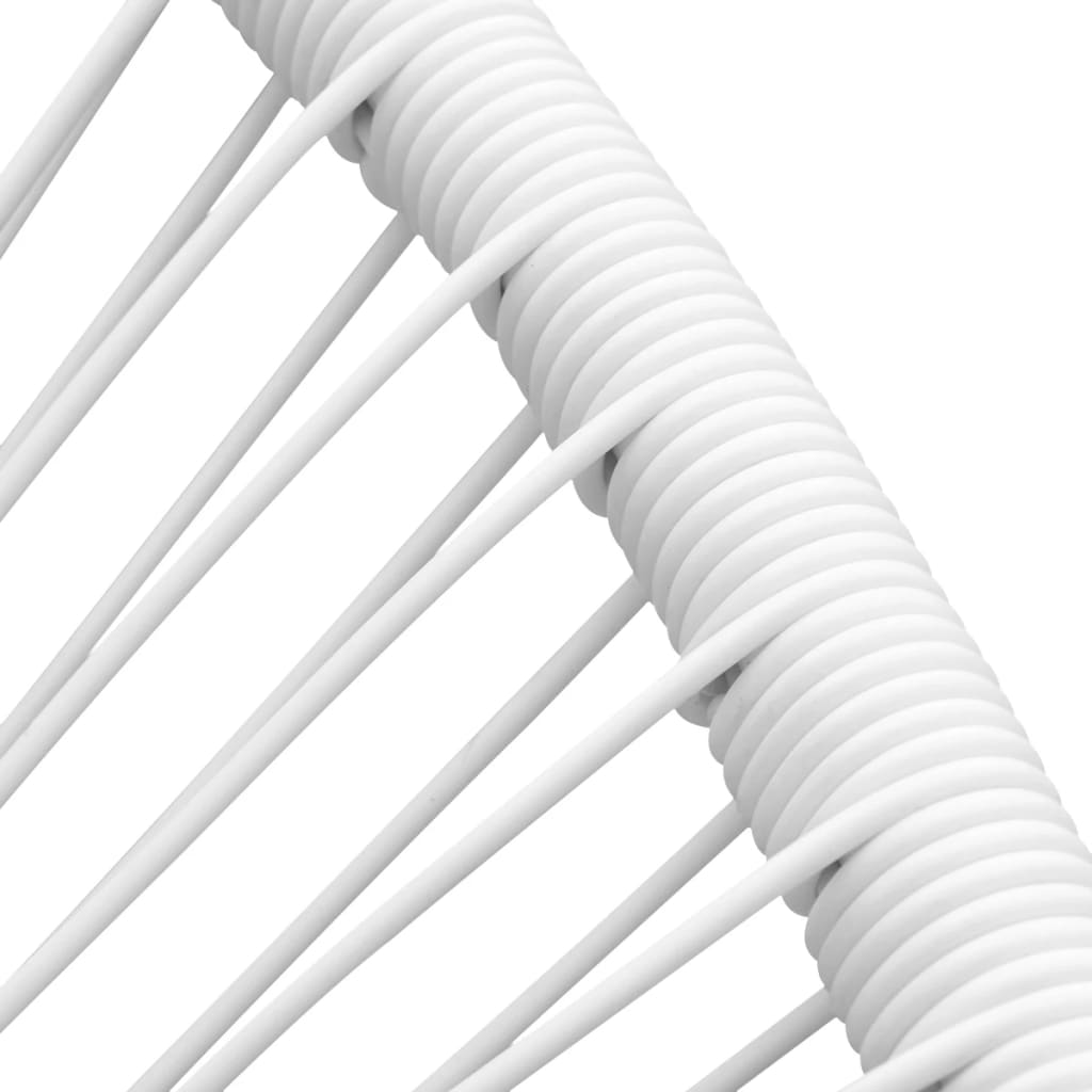 Mecedora de exterior ratán sintético blanco