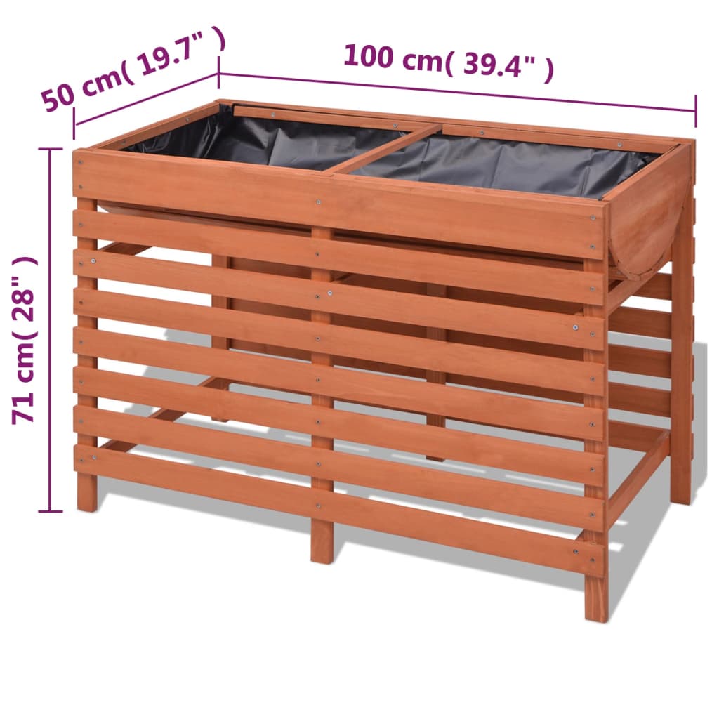 Jardinera de madera 100x50x71 cm