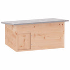 Casa para erizos de madera 45x33x22 cm