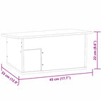 Casa para erizos de madera 45x33x22 cm