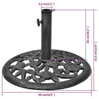 Base de sombrilla de hierro fundido 12 kg 48 cm