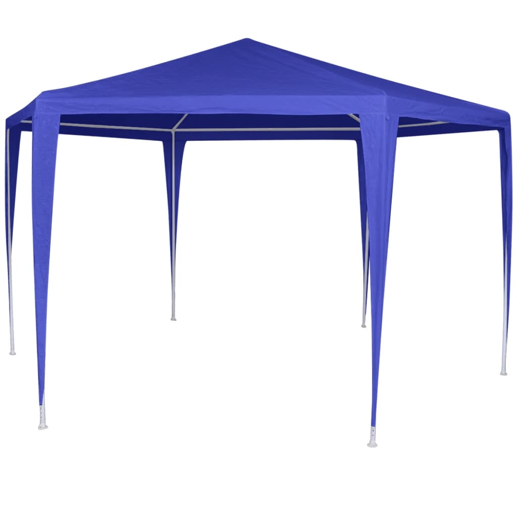 Marquesina con 6 paredes laterales azul 2x2 m