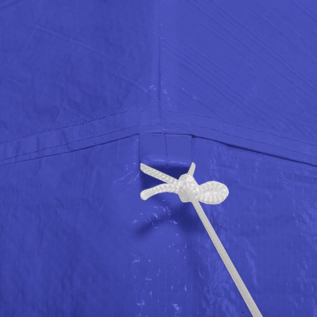 Marquesina con 6 paredes laterales azul 2x2 m
