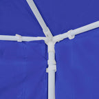 Marquesina con 6 paredes laterales azul 2x2 m