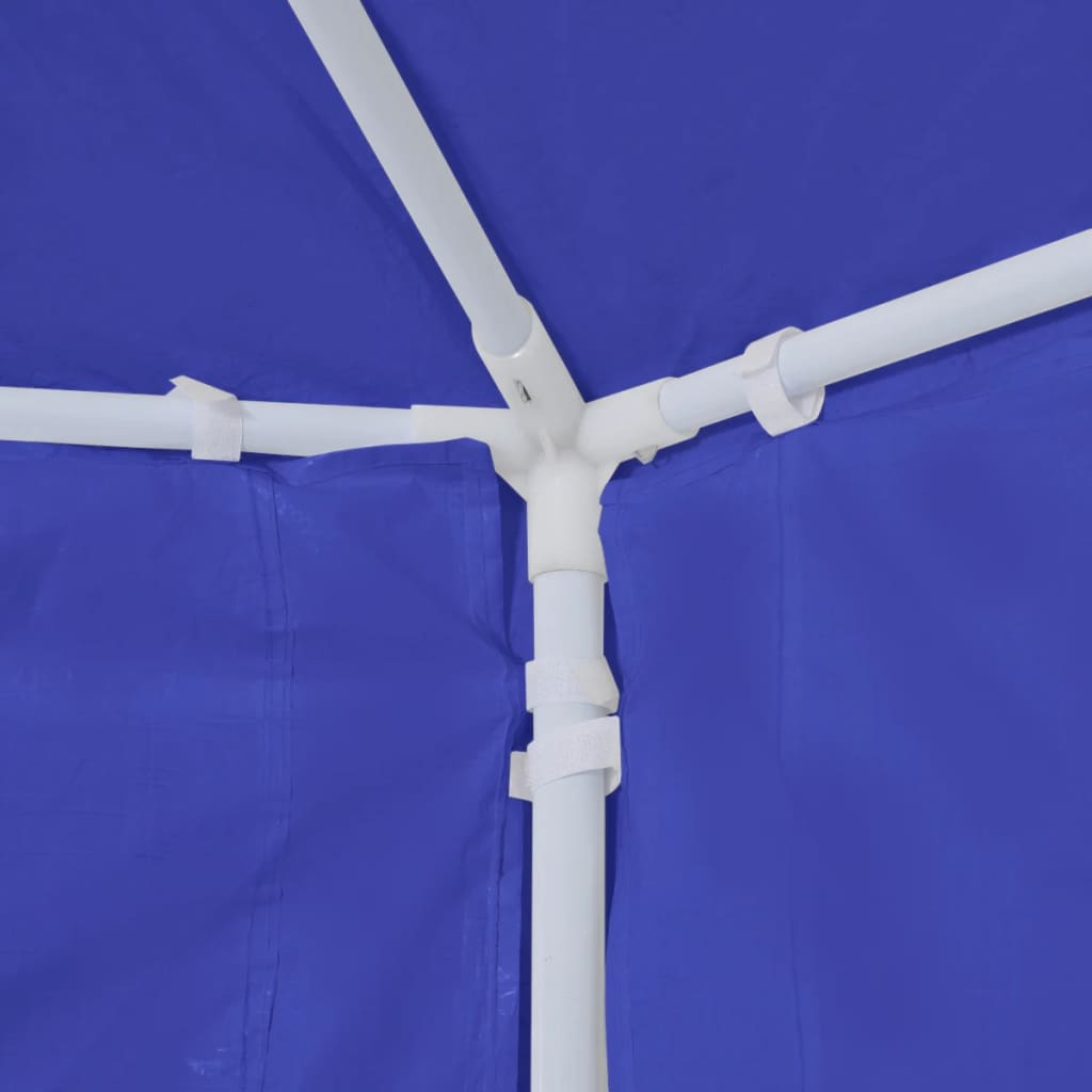 Marquesina con 6 paredes laterales azul 2x2 m
