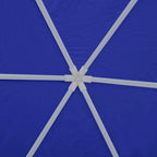 Marquesina con 6 paredes laterales azul 2x2 m