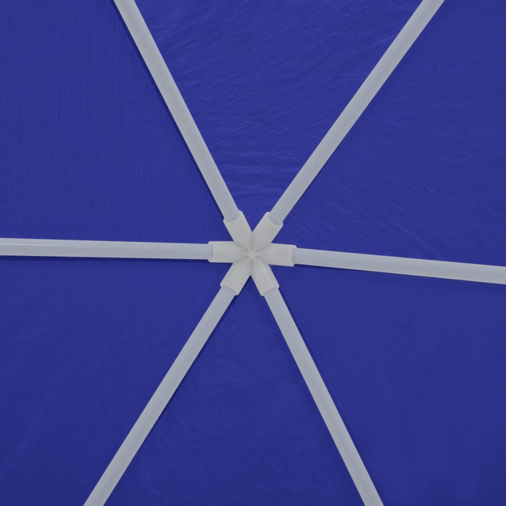 Marquesina con 6 paredes laterales azul 2x2 m
