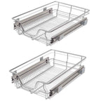 Bandejas de alambre extraíbles 2 uds plateado 400 mm