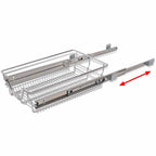 Bandejas de alambre extraíbles 2 uds plateado 400 mm