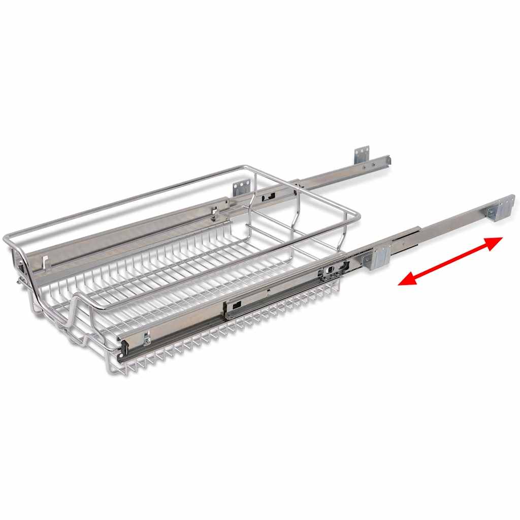 Bandejas de alambre extraíbles 2 uds plateado 400 mm