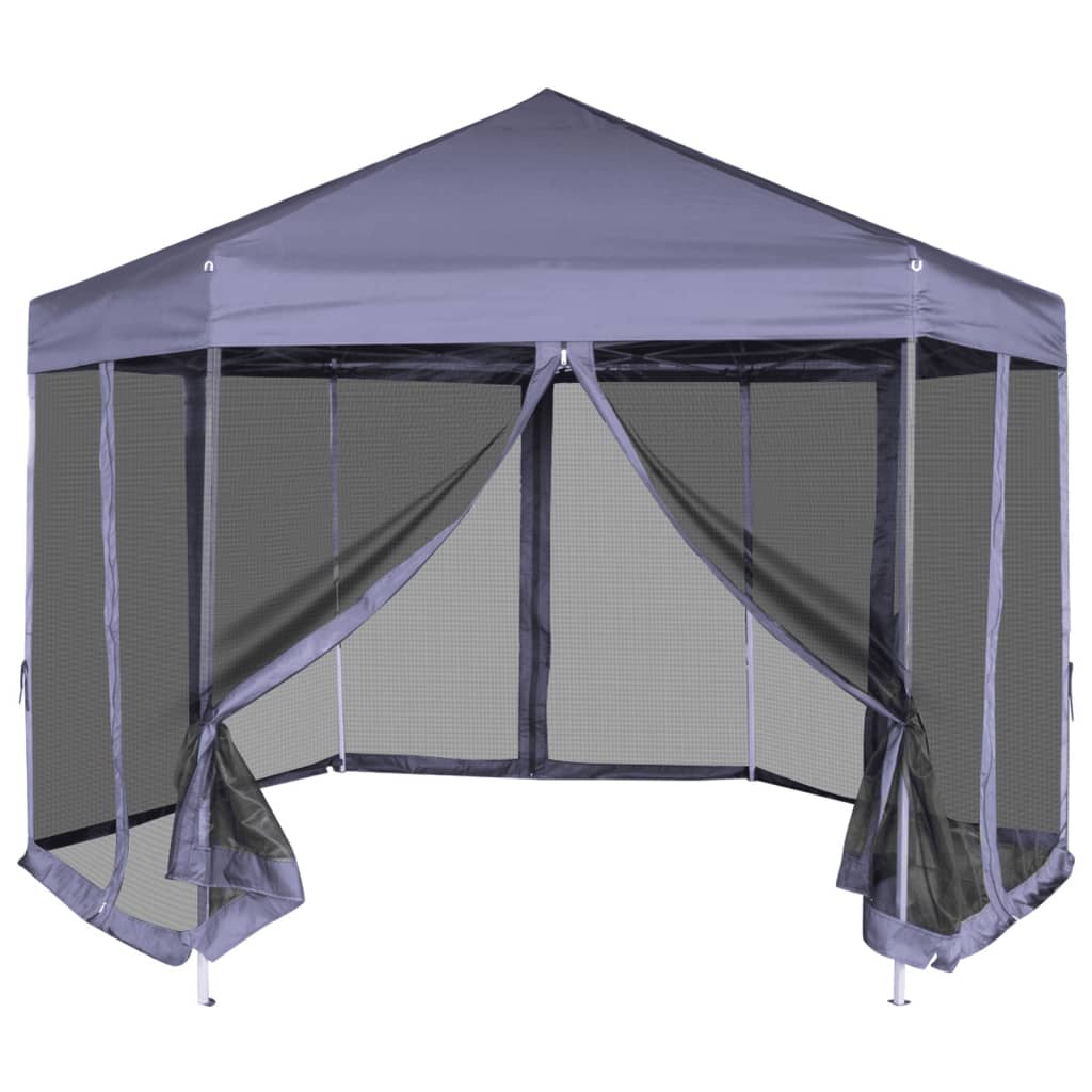 Pop-up Gazebo Hexagonal with 6 Sidewalls Cream 3.6x3.1m