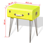 Mesita auxiliar amarillo 49,5x36x60 cm