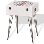 Mesita auxiliar blanco 40x30x57 cm