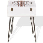 Mesita auxiliar blanco 40x30x57 cm