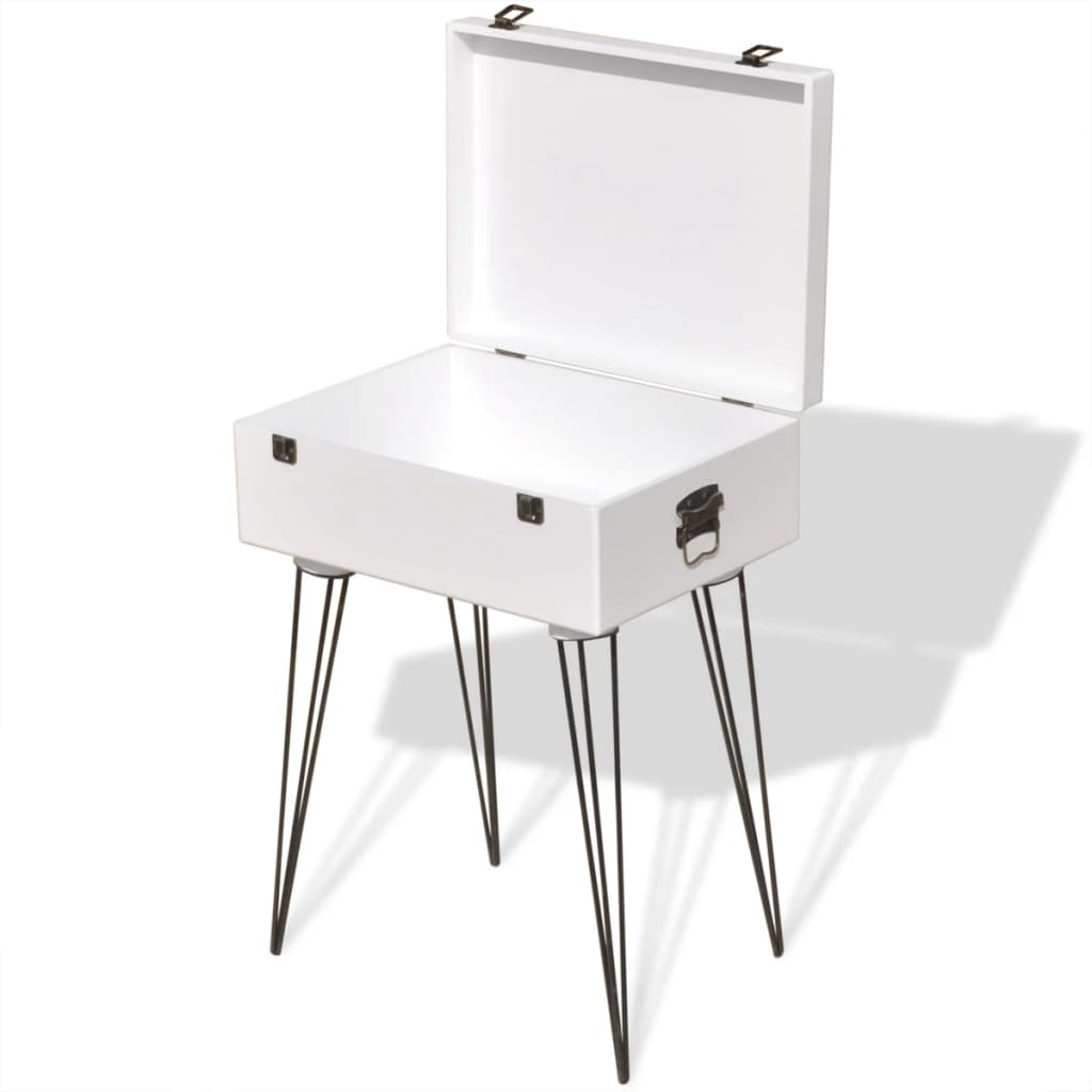Mesita auxiliar blanco 40x30x57 cm