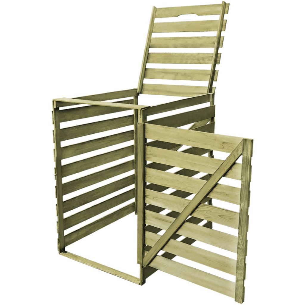 Cobertizo para contenedor de basura de madera impregnada 240 L