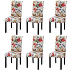 Sillas de comedor 4 unidades tela multicolor