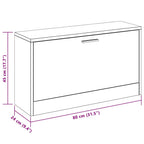 Zapatero de color roble 80x24x45 cm