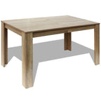 Mesa de comedor color roble 140x80x75 cm