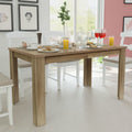Mesa de comedor color roble 140x80x75 cm
